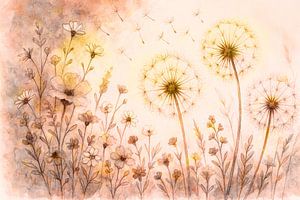 Pusteblumen im Licht