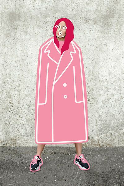 Roze jas dame van amini54 