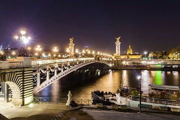 Pont Alexandre III in Parijs 's nachts van Werner Dieterich