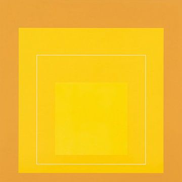 Josef Albers - Hommage an das Quadrat, orange, gelb, hohe Auflösung von Vivanne
