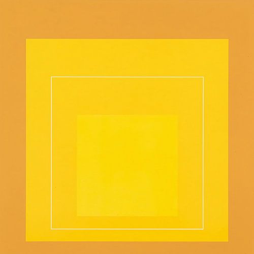 Josef Albers - Hommage an das Quadrat, orange, gelb, hohe Auflösung
