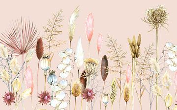Dried flowers and pampus grass by Geertje Burgers