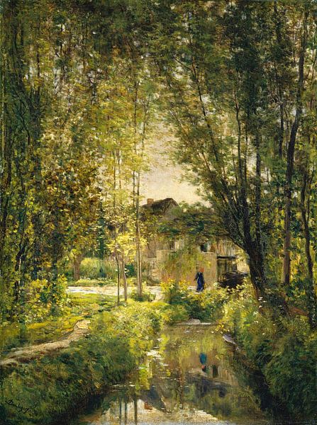 Paysage avec un ruisseau ensoleillé, Charles-François Daubigny par Des maîtres magistraux