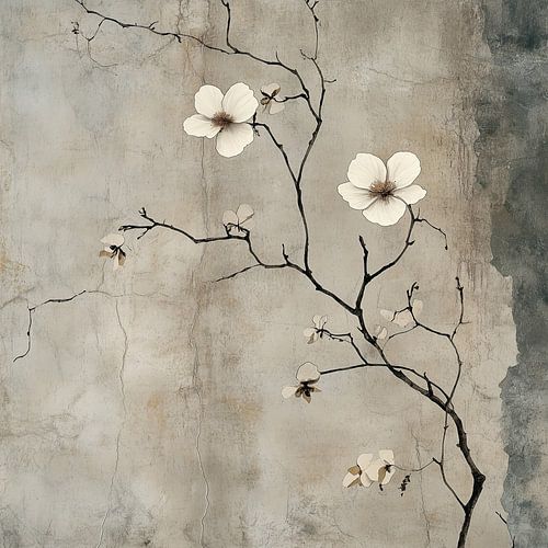 Japandi stilleven wabi sabi abstracte kunst