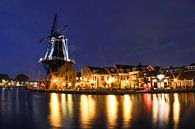 Windmill De Adriaan in Haarlem reflects in the water by Daphne Dorrestijn thumbnail