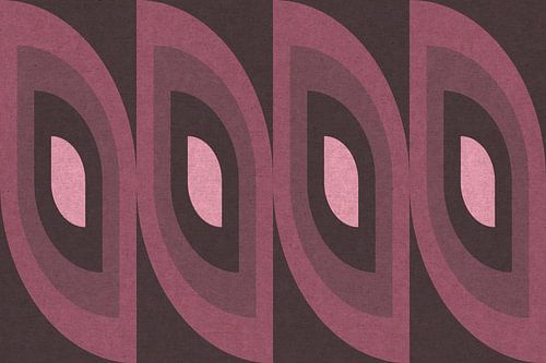 Motif géométrique rétro. Style Bauhaus. Rose, rouge doux, brun.