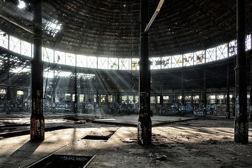 De oude locomotiefloods