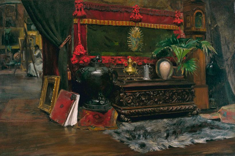 Een hoek van mijn atelier, William Merritt Chase van Meesterlijcke Meesters