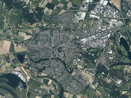 Luchtfoto van Wijchen van Maps Are Art