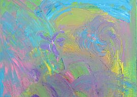 Soft Blooming Light, expressief abstract van Barbara Bergers