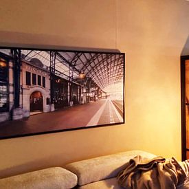 Customer photo: Haarlem: Station platform 3 restaurant by OK-ART, on canvas