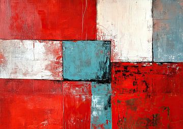 Rode en Blauwe Kunst van Modern Collection