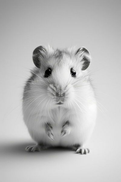 Hamster in black and white by Poster Art Shop