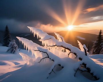 Drama over the winter valley