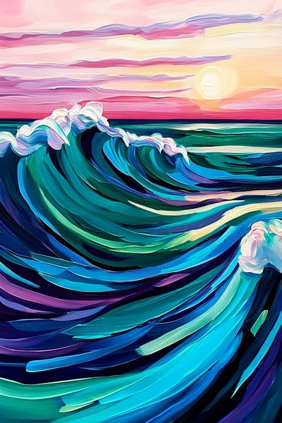 Waves of colour in the evening light by Poster Art Shop