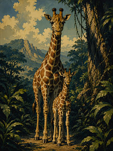 Giraffes of the Lost Jungle Path