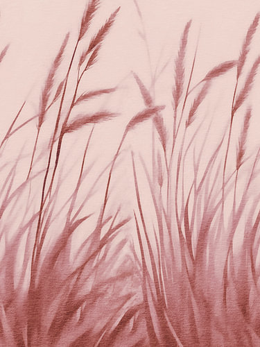 Modern abstract graslandschap in roodbruin