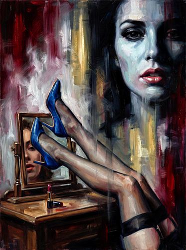 Melancholy in Rouge and Cobalt