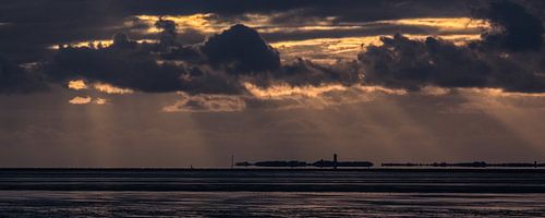 Zonsondergang Waddenzee