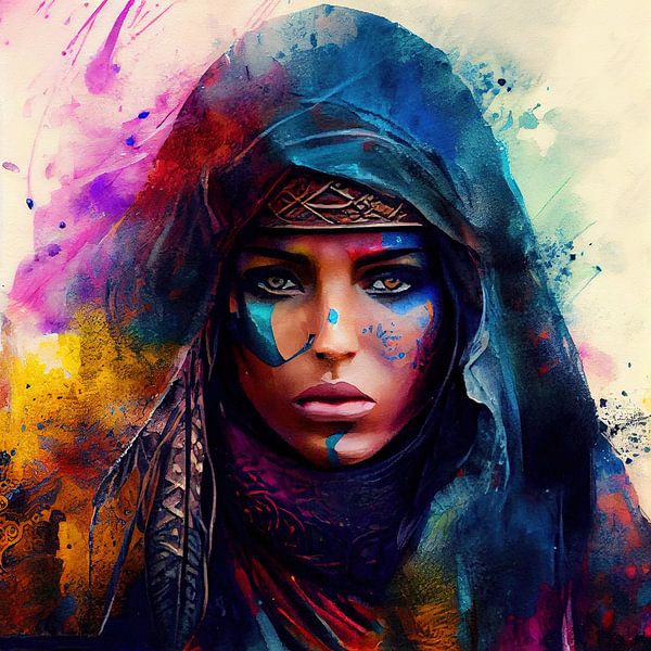 Mächtige Tuareg-Frau #1 von Chromatic Fusion Studio