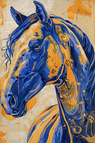 Kleurrijk en dynamisch paardenschilderij