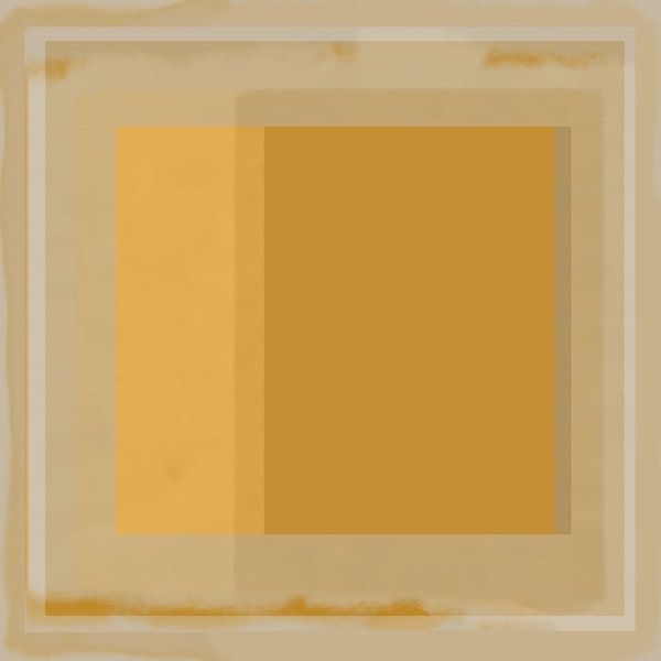 Shabby-Chic in Gelb. Minimalistische moderne abstrakte geometrische Kunst in Pastellfarben. von Dina Dankers