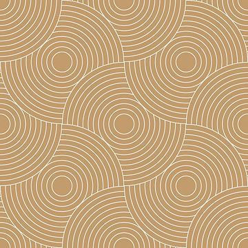 Japanisches Retro-Muster. Abstrakte geometrische Illustration in Gold 4 von Dina Dankers