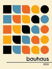 Bauhaus poster, from square to circle by Hilde Remerie Photography and digital art