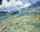 Weizenfeld mit Bergen im Hintergrund, Vincent van Gogh von Meesterlijcke Meesters Miniaturansicht
