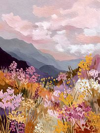 Floral landscape in the mountains by Gypsy Galleria