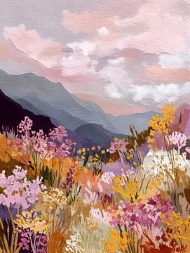 Bloemenlandschap in de Bergen van Gypsy Galleria