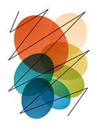 Modern geometric colourful abstract