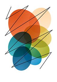 Modern geometrisch bunt abstrakt