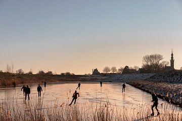 Wedstrijdje schaatsen in Veere