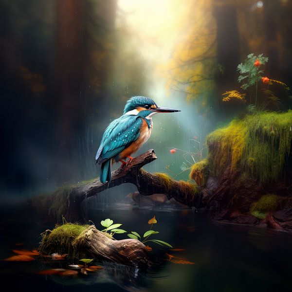 Kingfisher drawing 14 by Ellen Reografie