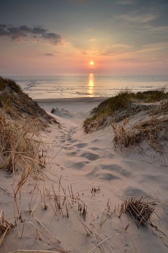 Dune view with sunset