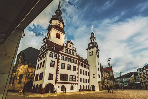 Het nieuwe stadhuis in Chemnitz