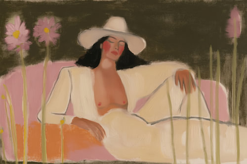 Sommerliche Siesta im Freien | Femininer Halbakt von Frank Daske | Foto & Design