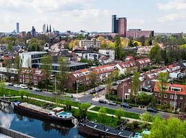 Havenbeeld: Skyline van Tilburg gezien vanuit grote hoogte 
