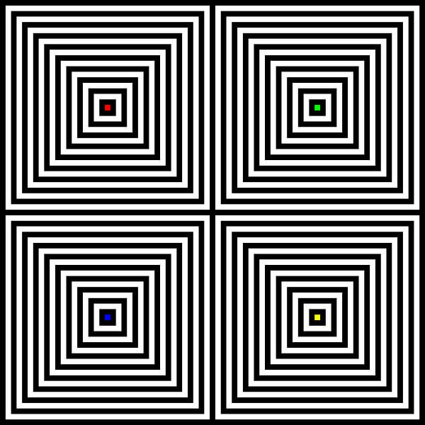 Nested | Center | 02x02 | N=10 | RGBY by Gerhard Haberern