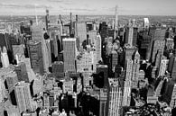 Nord Manhattan vom Empire State Building in schwarz weiss von Ingrid Meuleman Miniaturansicht