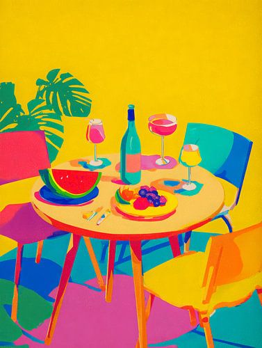 Délices d'été - Une table pleine de couleurs et de vie