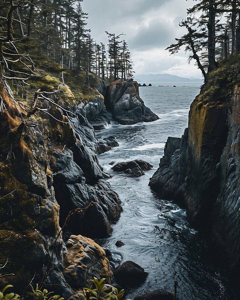 Küste am Pazifik von fernlichtsicht