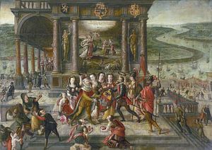 Hans Vredeman de Vries, Allegorie der Wiederbelebung Antwerpens nach dem Sieg von Alexander Farnese,
