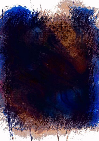 Blue Wabi Sabi abstraction by Mad Dog Art