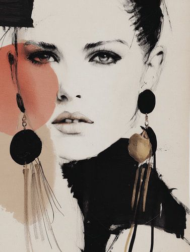 Modern and abstract portrait by Carla Van Iersel