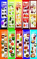 kleurrijk fruit en groenten die eiwitten en vitaminen bevatten