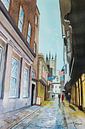 Canterbury - Aquarel schilderij van WatercolorWall thumbnail