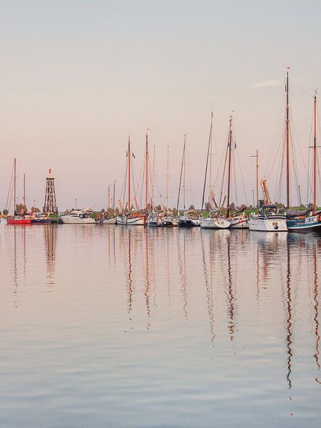 De oude haven van Enkhuizen in het avondlicht van Harrie Muis