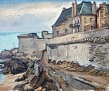 Die Festungsmauern von Saint-Malo, Othon Friesz, 1935 von Atelier Liesjes Miniaturansicht